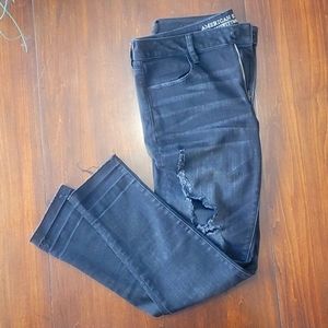 | |American Eagle Outfitters| size 12 Long| Ankle Jegging| Color Rocker Black||